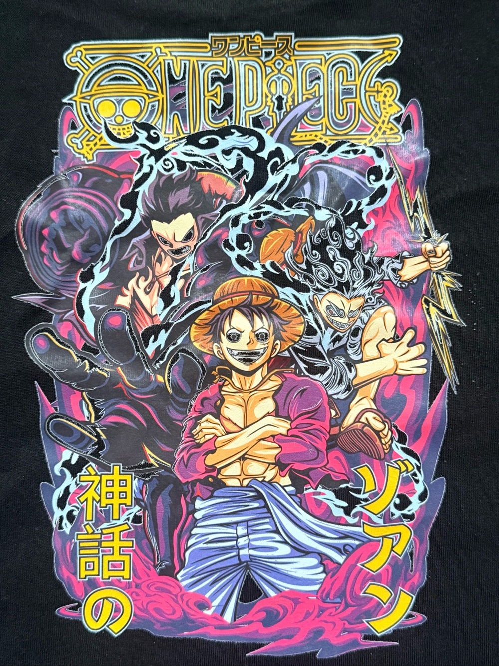 One Piece Anime Shirt Black Size XL Japanese CG Company New FAST SHIPPING